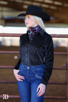 Black Velvet Sparkle Performance Rodeo Shirt