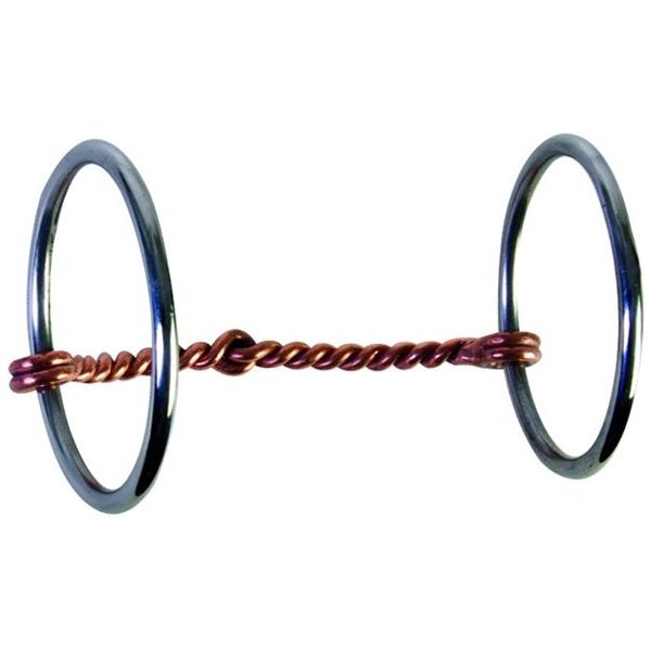 Thin Twisted Copper O-Ring Snaffle Bit