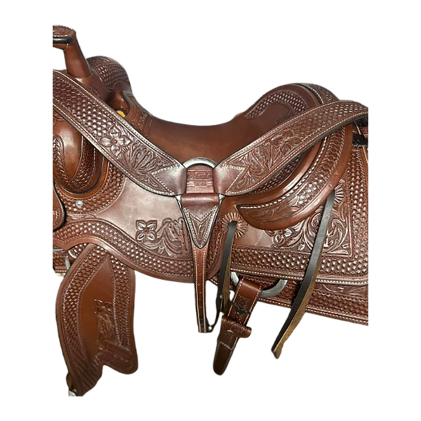 Ruelas 16" Ranch Cutter with Matching Pulling Collar #2620 - Image 2